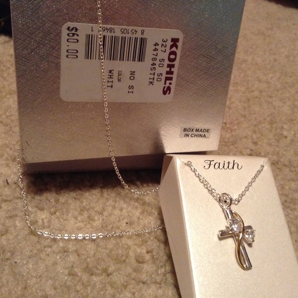 Kohls Jewelry Silver Cross Necklace Poshmark