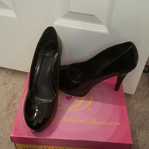 Black Patent Leather Heels