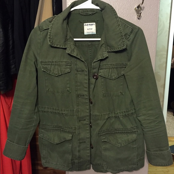 Green old navy jacket size xs