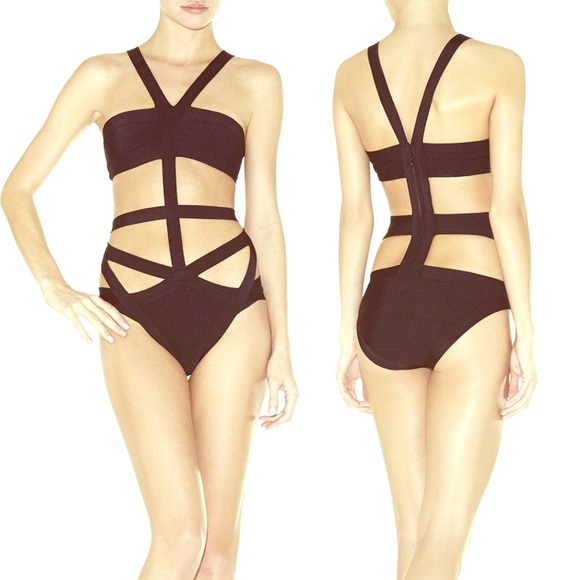 Dapene Bandage one piece cage swimsuit