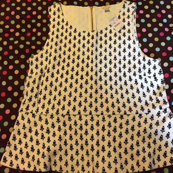 J. Crew Tops - JCrew peplum tank top new with tags never worn