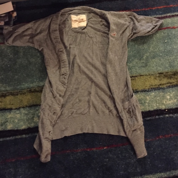 Gray Hollister Cardigan