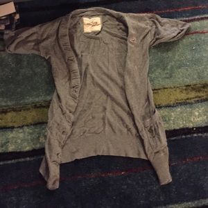 Gray Hollister Cardigan