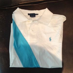 Ralph Lauren white and blue polo