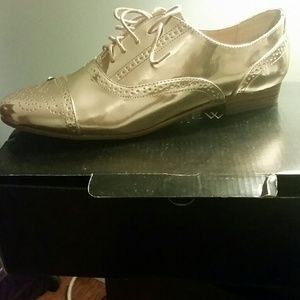 J. Crew Rose Gold Oxford Shoes - never worn