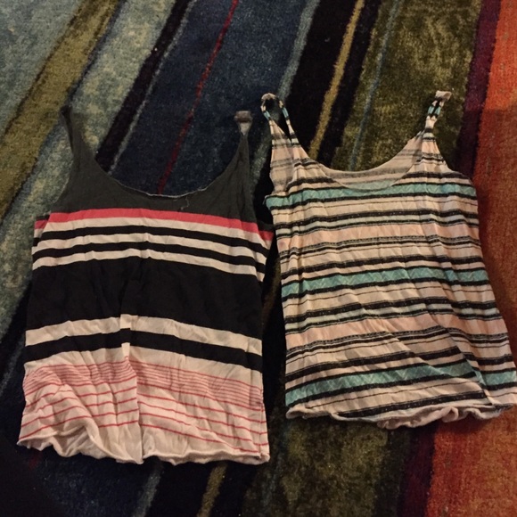 Two striped urban outfitter tank tops