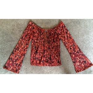Paisley Bell Sleeve Top