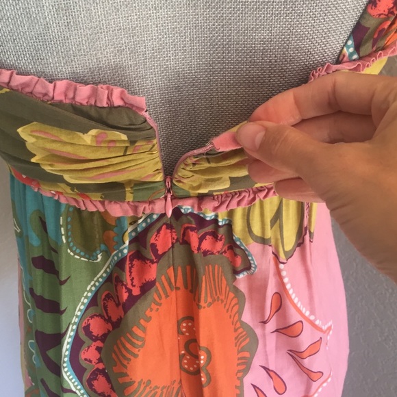 Adorable floral multi-colored cotton cami tank - Picture 3 of 3