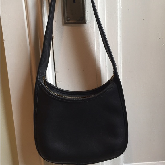 Coach black all leather purse