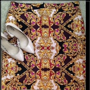 Worthington colorful print skirt