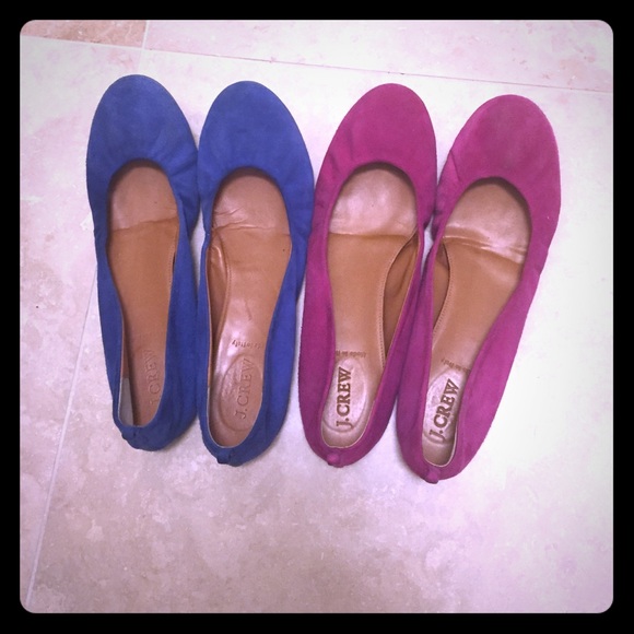 Bundle of two pairs of J Crew Cece suede flats