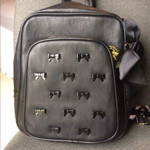 BETSEY JOHNSON MED BACKPACK LITTLE BOW CHIC BLACK