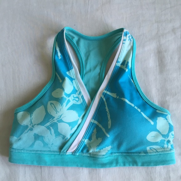 Lululemon Tiffany Blue Floral Bra