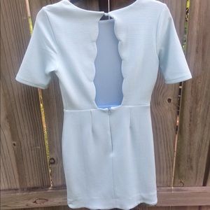 Blue scalloped dress