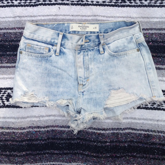 denim high waisted shorts