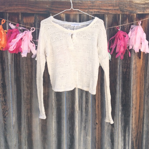 Urban outfitters day dreamer cream crop sweater