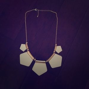 white statement necklace