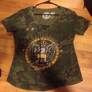 Camouflage affliction tee