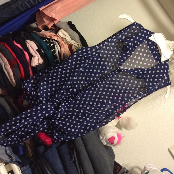 See through polka dot top