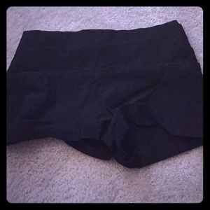 Black spandex club shorts