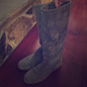 gray suede michael kors boots
