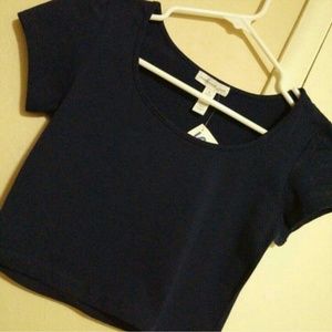 Navy Blue Croptop