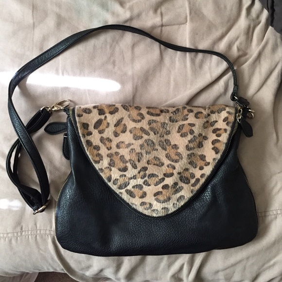 Leopard cross body purse