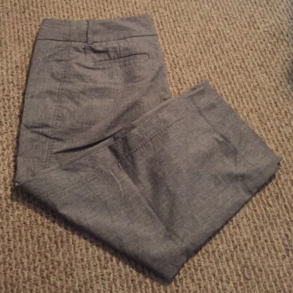 White and Navy Striped Capris