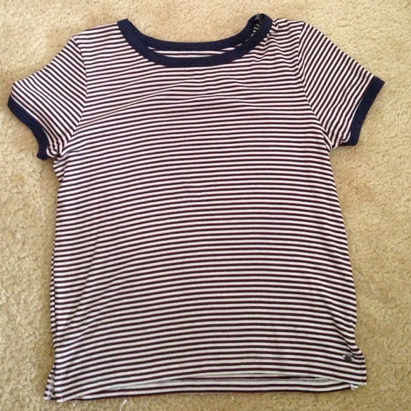 American Eagle striped crop top