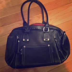 Longchamp black leather bag