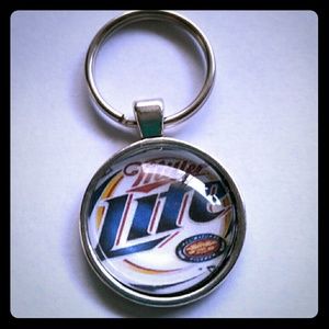 Handmade Miller Lite Key Chain
