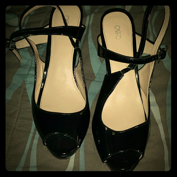 Cato black heels