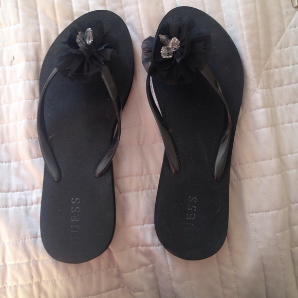 black flip flops