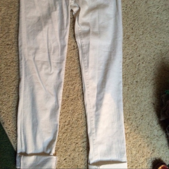 Studded white Capri jeans