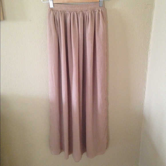 American Apparel chiffon double-layer long skirt
