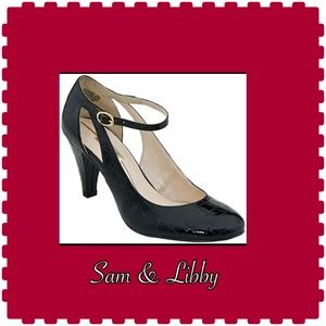 💥SALE💥👠Sam & Libby Black Crocodile Heels👠