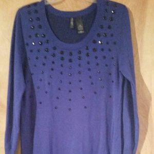 Blue light sweater dress large