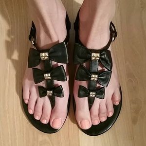 Aldo Black Bow Sandals