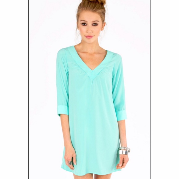 Tobi teal shift dress, size small