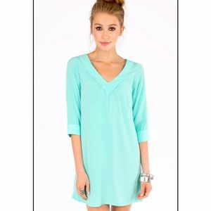 Tobi teal shift dress, size small