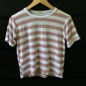 Brandy Melville Striped Crop Tee