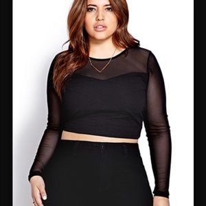 Forever 21 Plus black Crop top