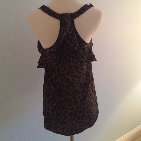 Eighty Sixty Leopard Chiffon Tank Top Size Small - Picture 3 of 4