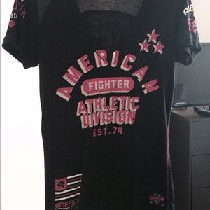 Womens American Fighter v neck