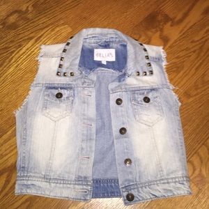 Studded Jean Vest