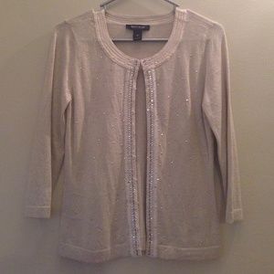 White House black market embellished cardigan