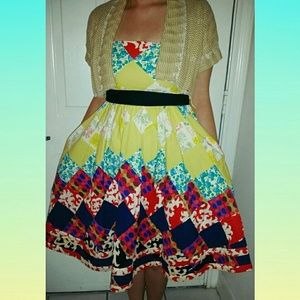 Rare, popular Anthropologie Maeve patchwork dress