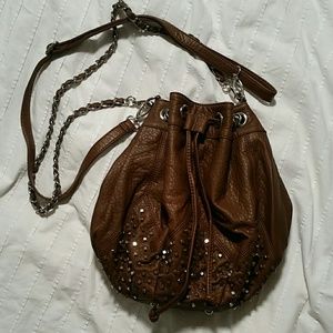 Deena & Ozzy Faux Leather Brown Bag
