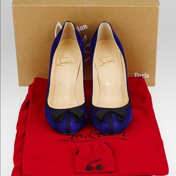 Christian Louboutin Indigo Suede Lavalliere Pumps - Picture 2 of 4