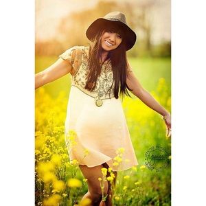 Free people embellished palms tunic / dress (M)